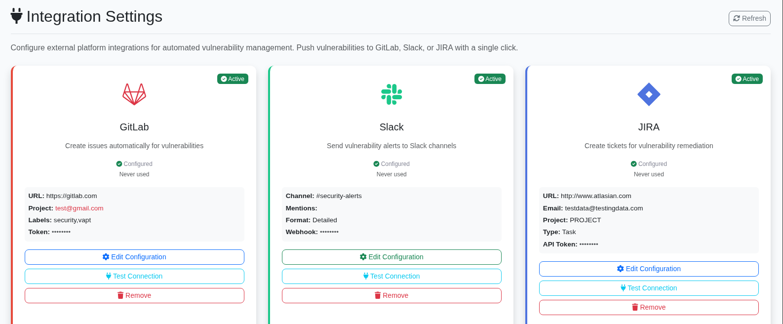 Slack configuration